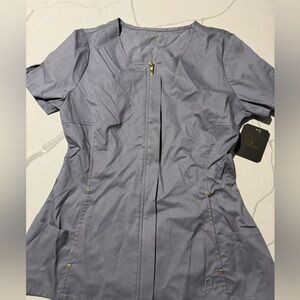 Women’s Jaanuu Scrub Top Short Sleeve NWT XS Gray
